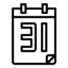 Agenda, datum, tijd, plannen Pictogram