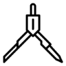 Het tussenschot, geometrie, statonaire, wiskunde, school Pictogram