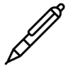 Stationaire, tekenen, schrijven, pen Pictogram