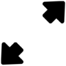 Sign, way, direction, arrow, right, stretch, diagonal Icon