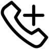 Communication, phone, emergency, call, add Icon