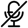 Mic, off, microphone, mute Icon