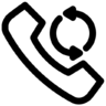 Phone, communication, redial, back, call Icon