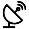 Signal, antenna, satellites, parabolic Icon