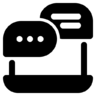Online, computer, communication, chat Icon