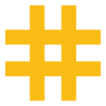 Trefwoord, tag, hashtag Pictogram