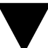 Geometry, shape, inverted, triangle Icon