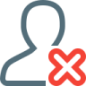 Gebruiker verwijderen Pictogram