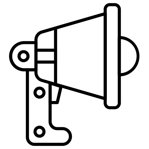 megaphone, loudspeaker, public address Icon