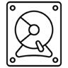 Data, drive, hard disk, storage device, disk storage, computer memory Icon