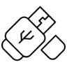 External, data storage, portable device, data transfer Icon