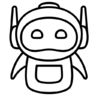 Robot, robotics, automated machine, mechanical assistant, robotic technology Icon