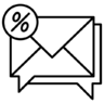 Communication, inbox, outbox, electronic mail, email attachments Icon