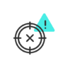 Danger, recognition, warning, scan, fraud, detection, error Icon