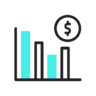 Financiën, grafiek, diagram, statistieken, google analytics, financieel Pictogram