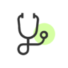Verzorging, kliniek, heh, hehcare, dokter, arts, telegeneeskunde
 Pictogram