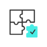 Configuratie, voorkeuren, reparatie, bouwen, instellingen, optimaliseren, integratie
 Pictogram