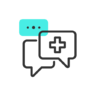 Consulting, communication, treatment, hehcare, patients, messaging, instant Icon