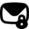 Email, mail, business, computer, message, secure, letter, lock Icon