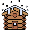 小屋, 庇护所, 舱, 的房子, 木 图标
