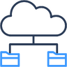 Management, data, folders, files, folder, file, glass, magnifying, cloud Icon