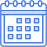 Tijd, datum, organisatie, beheer, plannen, agenda Pictogram