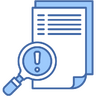 Problem, server, webpage, issue, document, page, error Icon