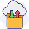 On, storage, data, cloud, backup Icon