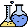 Wetenschap, chemie, onderwijs, chemische, laboratorium, kolf Pictogram