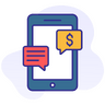 Dialogue, discussion, messaging, talk, conversation, chat Icon