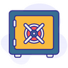 Slot, bescherming, kluis, veiligheid, doos, veilig Pictogram
