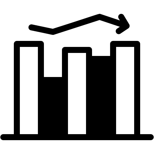 аналитика, статистика, инфографики, график, бары значок