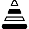 аналитика, статистика, инфографики, график, пирамида значок