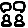 讨论, 讲话, 谈, 人, 谈话, 消息, 聊天 图标