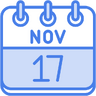 Maandelijks, datum, tijd, dagen, agenda, november Pictogram