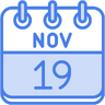 Maandelijks, datum, tijd, dagen, agenda, november Pictogram