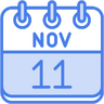 Maandelijks, datum, tijd, dagen, agenda, november Pictogram