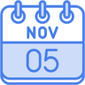 Maandelijks, datum, tijd, dagen, agenda, november Pictogram