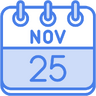 Maandelijks, datum, tijd, dagen, agenda, november Pictogram