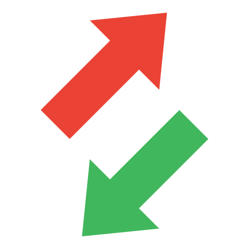 pointer, arrows, size, arrow, top, down, direct, transfer Icon