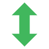 Dubbel, pijl, naar beneden, tot, pijlen, verticale, formaat Pictogram