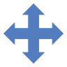 Aanmelden, pijlen, vier, richting, wijzer, verplaatsen Pictogram