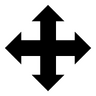 Aanmelden, pijlen, vier, richting, wijzer, verplaatsen Pictogram