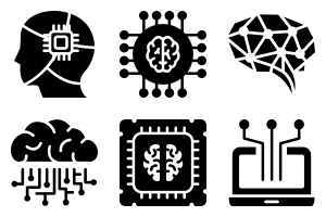 AI & Artificial Intelligence (Glyph) Icons