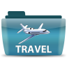 Travel, airplane, folder, file Icon