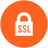 Ssl gecertificeerd, oranje Pictogram