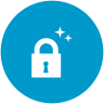 Ssl gecertificeerd, blauw Pictogram