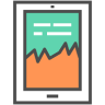 ícone Tablet, graficos
