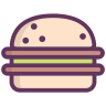 Dubbele cheeseburger, eten, keuken Pictogram