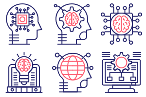 Artificial Intelligence Line Two Color